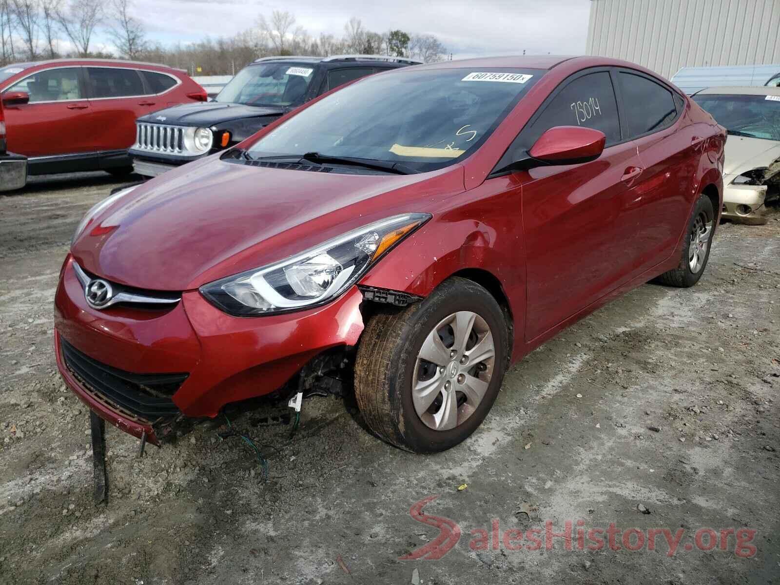 5NPDH4AE4GH671311 2016 HYUNDAI ELANTRA