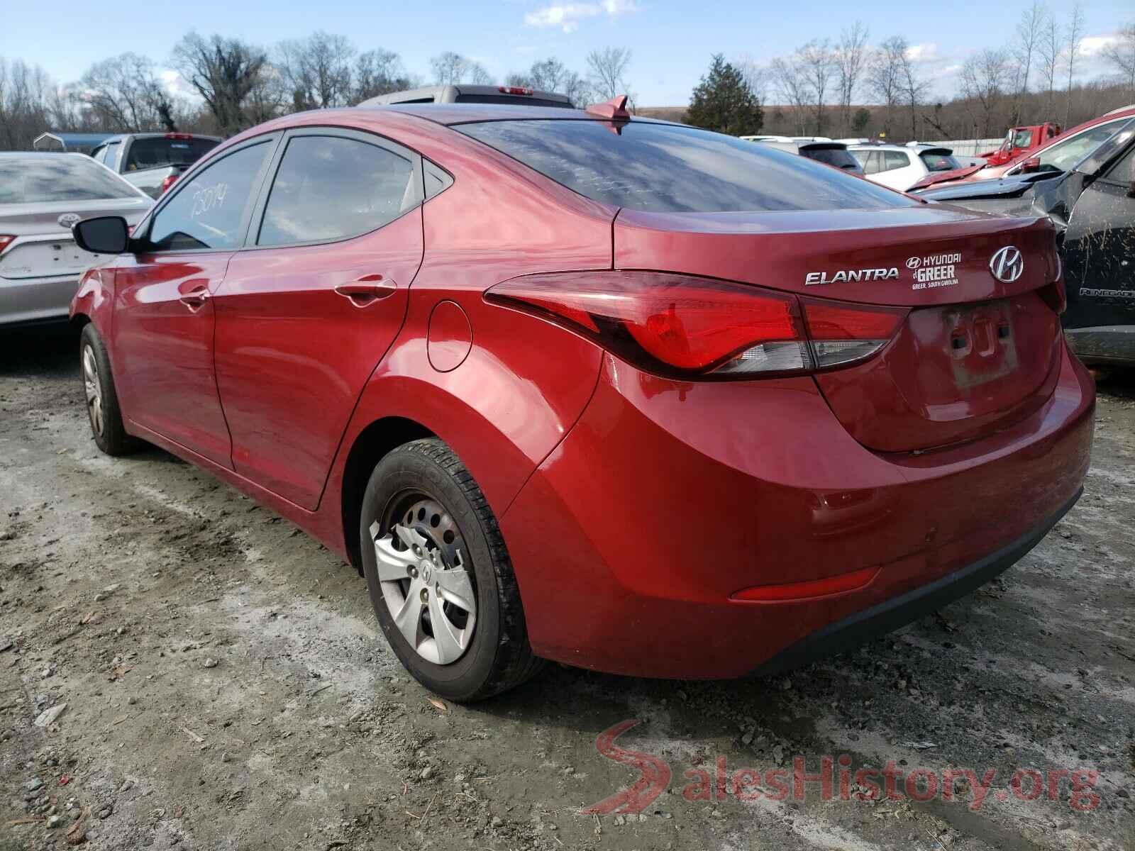 5NPDH4AE4GH671311 2016 HYUNDAI ELANTRA