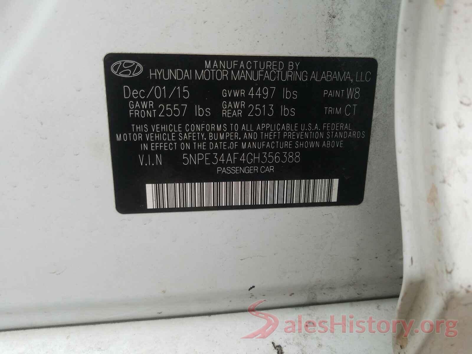 5NPE34AF4GH356388 2016 HYUNDAI SONATA