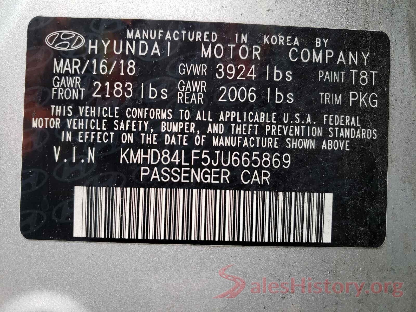 KMHD84LF5JU665869 2018 HYUNDAI ELANTRA