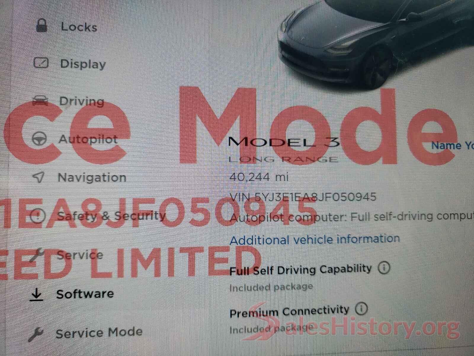 5YJ3E1EA8JF050945 2018 TESLA MODEL 3