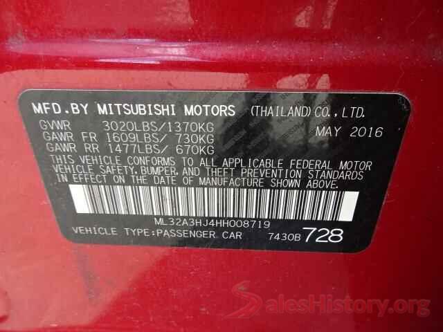 ML32A3HJ4HH008719 2017 MITSUBISHI MIRAGE