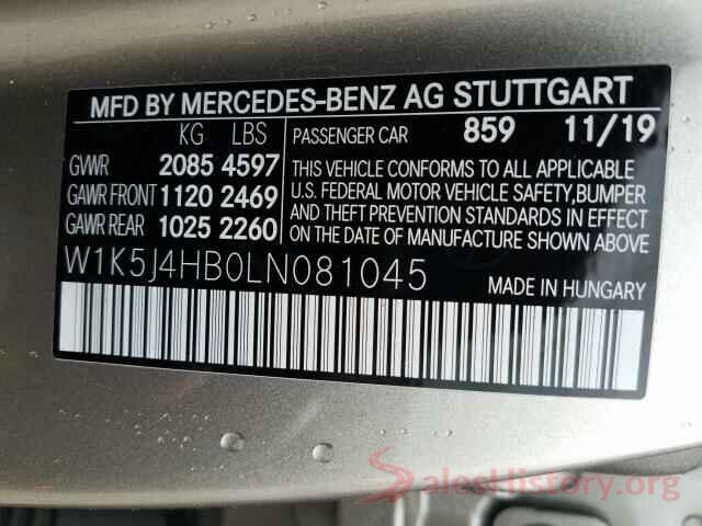 W1K5J4HB0LN081045 2020 MERCEDES-BENZ C CLASS