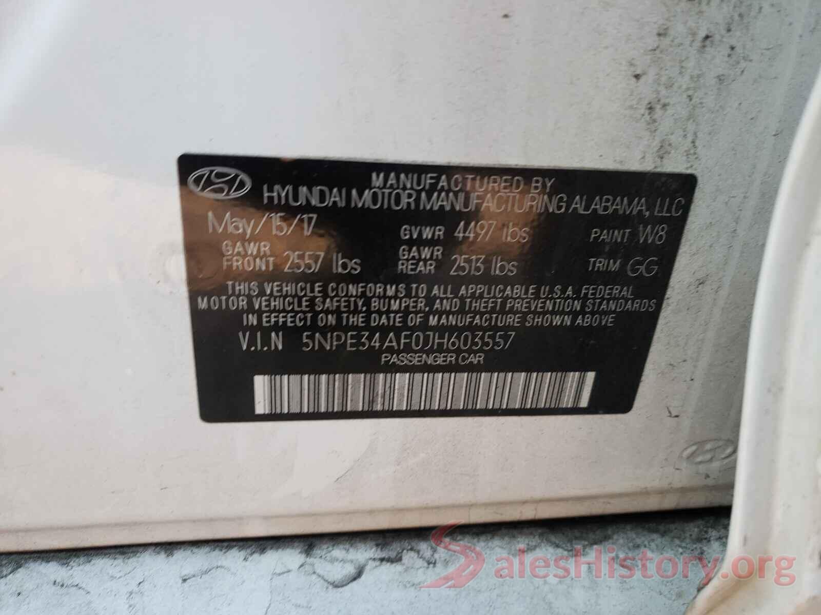 5NPE34AF0JH603557 2018 HYUNDAI SONATA