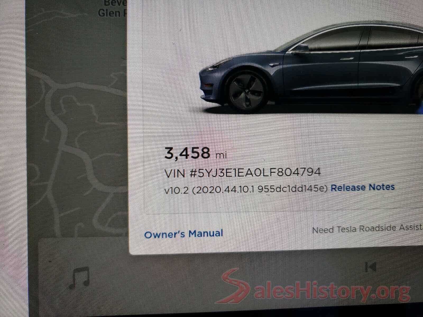 5YJ3E1EA0LF804794 2020 TESLA MODEL 3