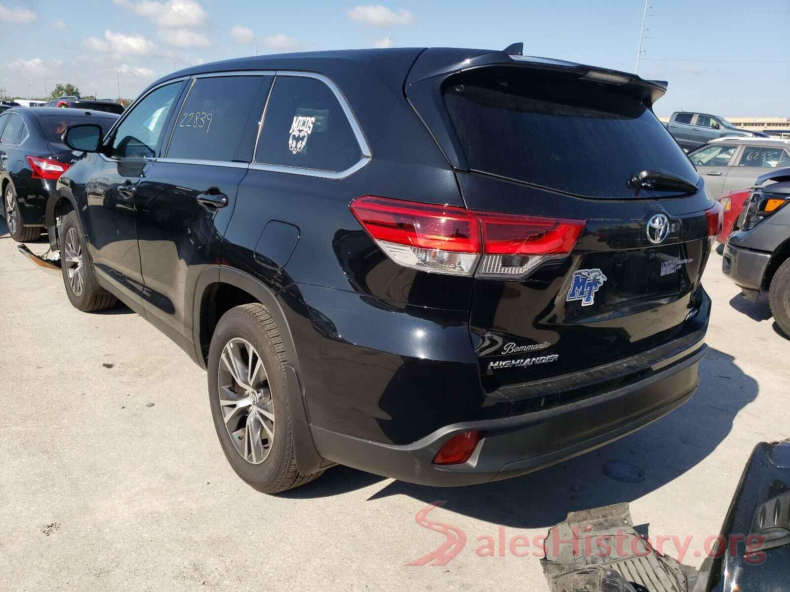 5TDBZRFH5KS727571 2019 TOYOTA HIGHLANDER