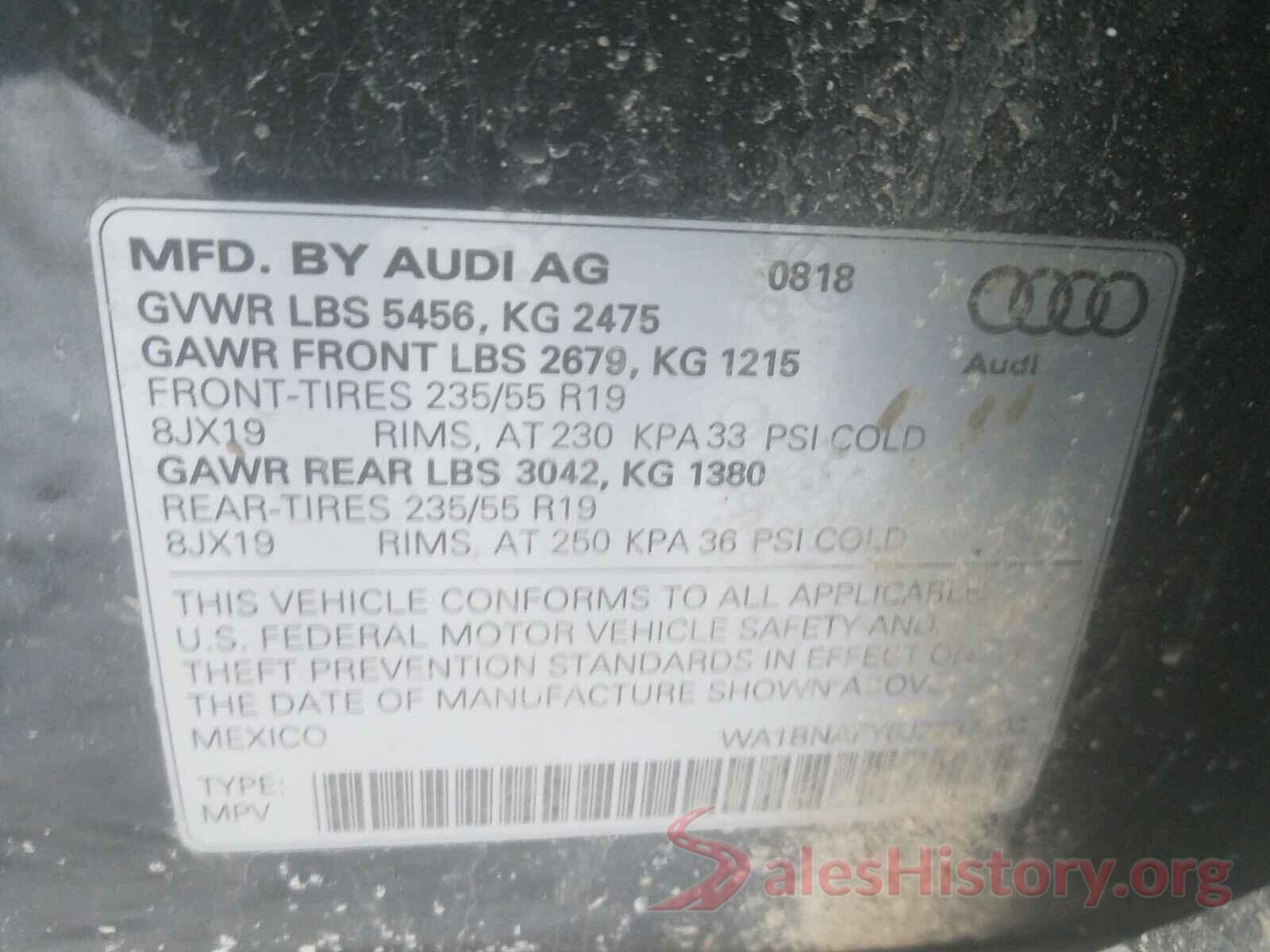 WA1BNAFY6J2237203 2018 AUDI Q5