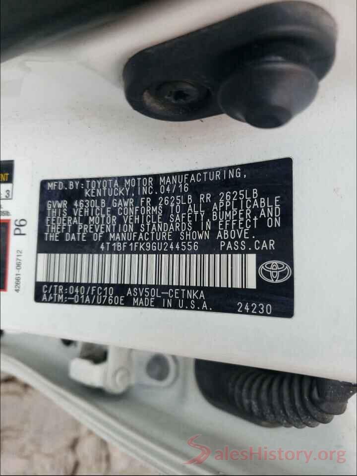 4T1BF1FK9GU244556 2016 TOYOTA CAMRY