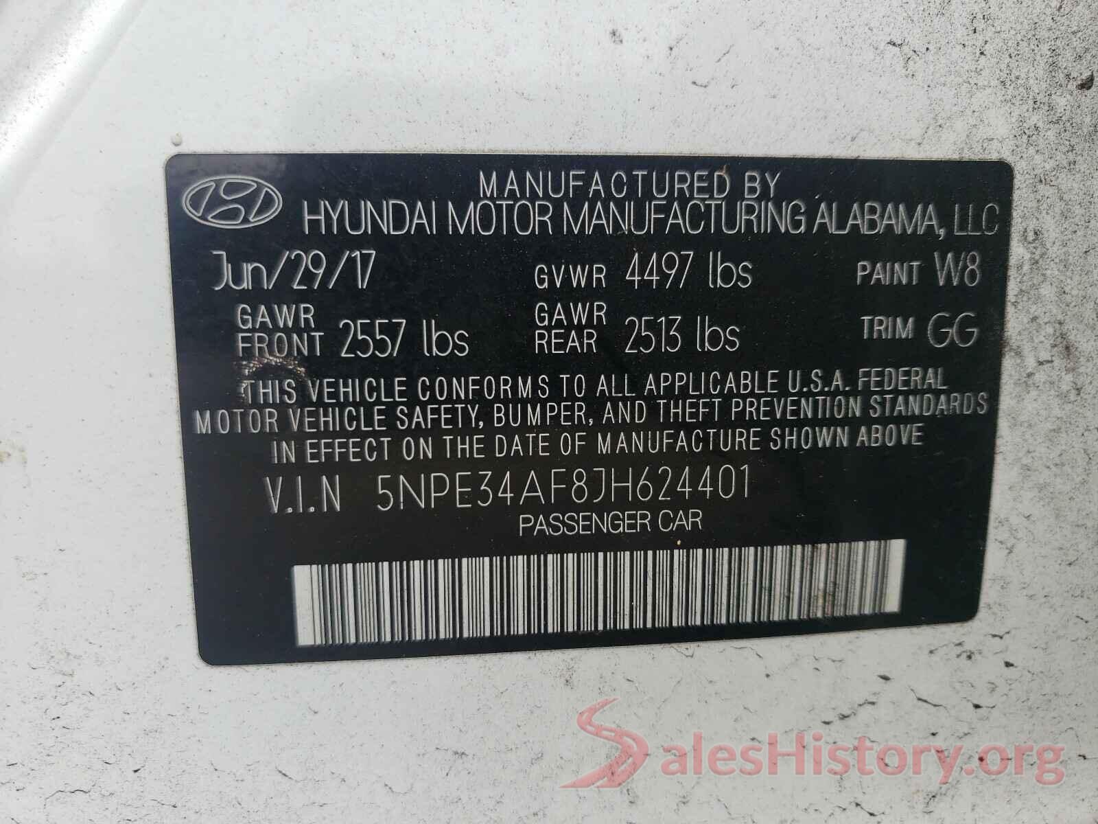 5NPE34AF8JH624401 2018 HYUNDAI SONATA