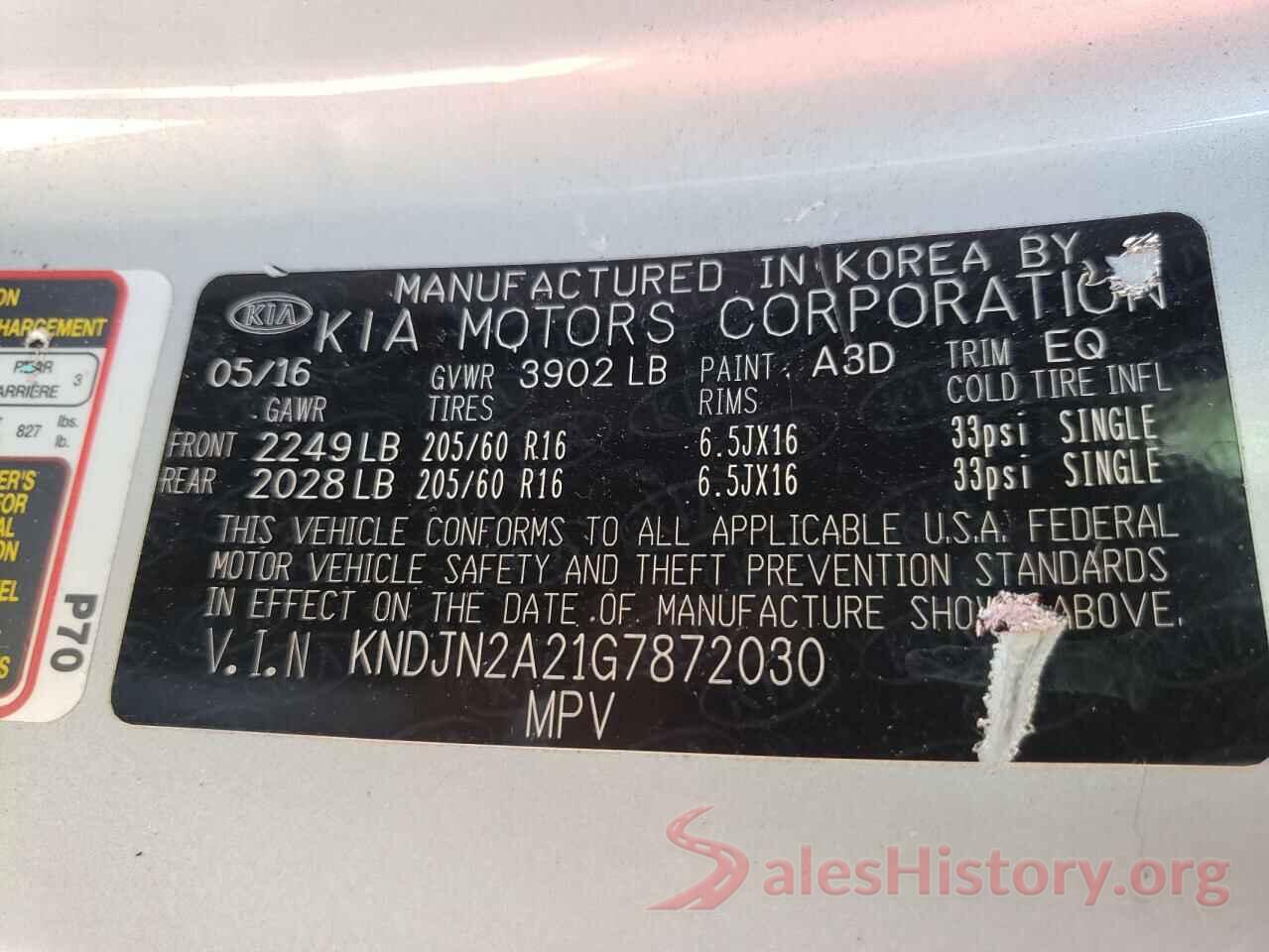 KNDJN2A21G7872030 2016 KIA SOUL