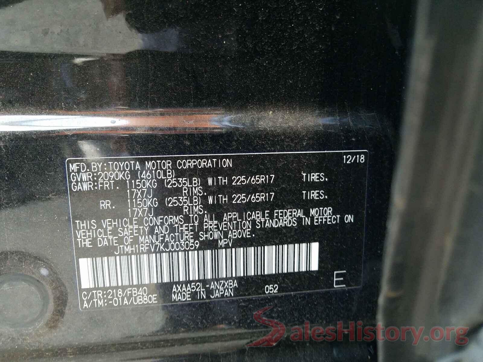 JTMH1RFV7KJ003059 2019 TOYOTA RAV4