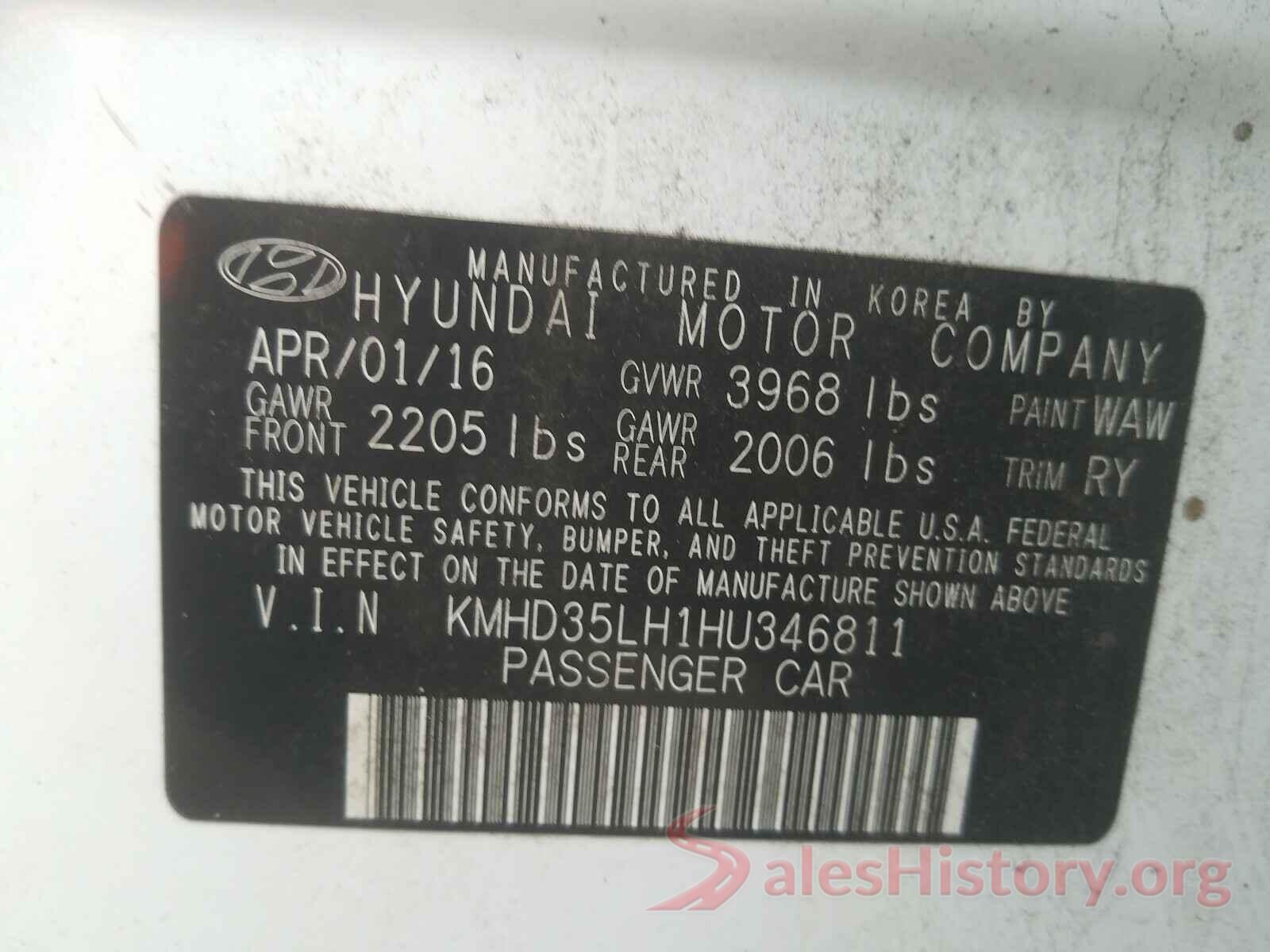 KMHD35LH1HU346811 2017 HYUNDAI ELANTRA