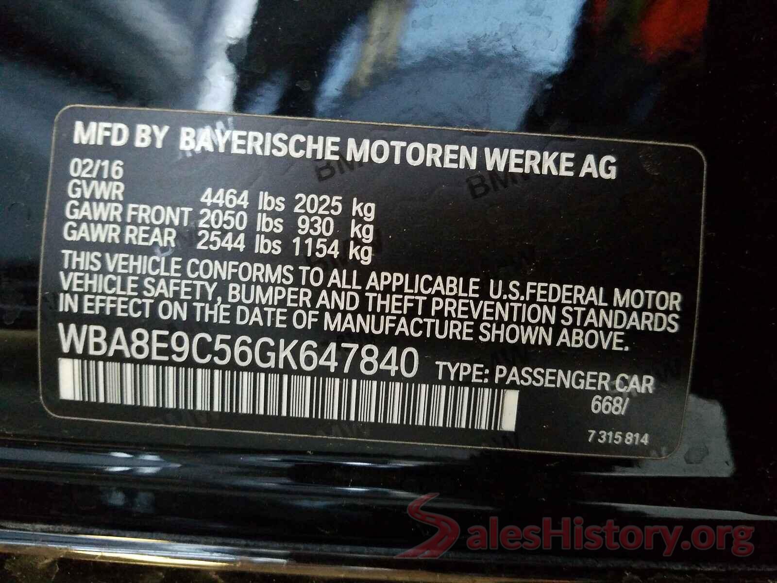 WBA8E9C56GK647840 2016 BMW 3 SERIES