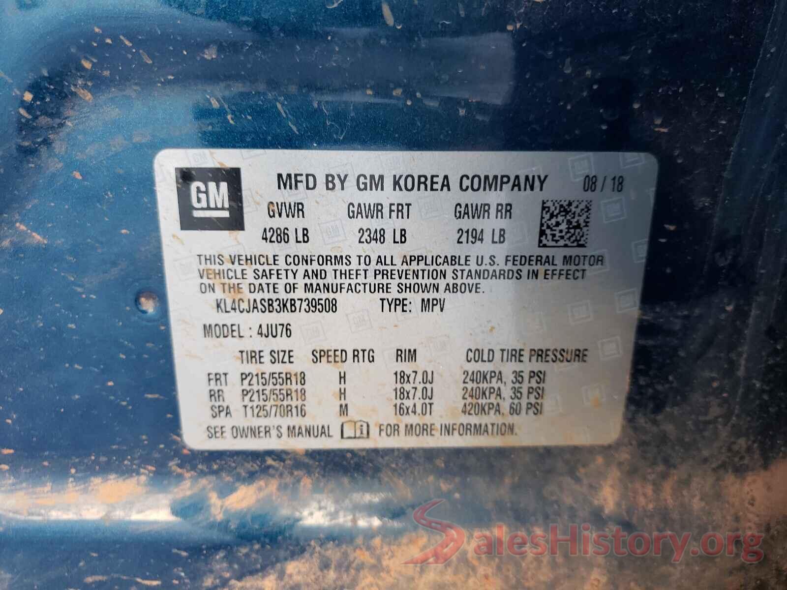 KL4CJASB3KB739508 2019 BUICK ENCORE