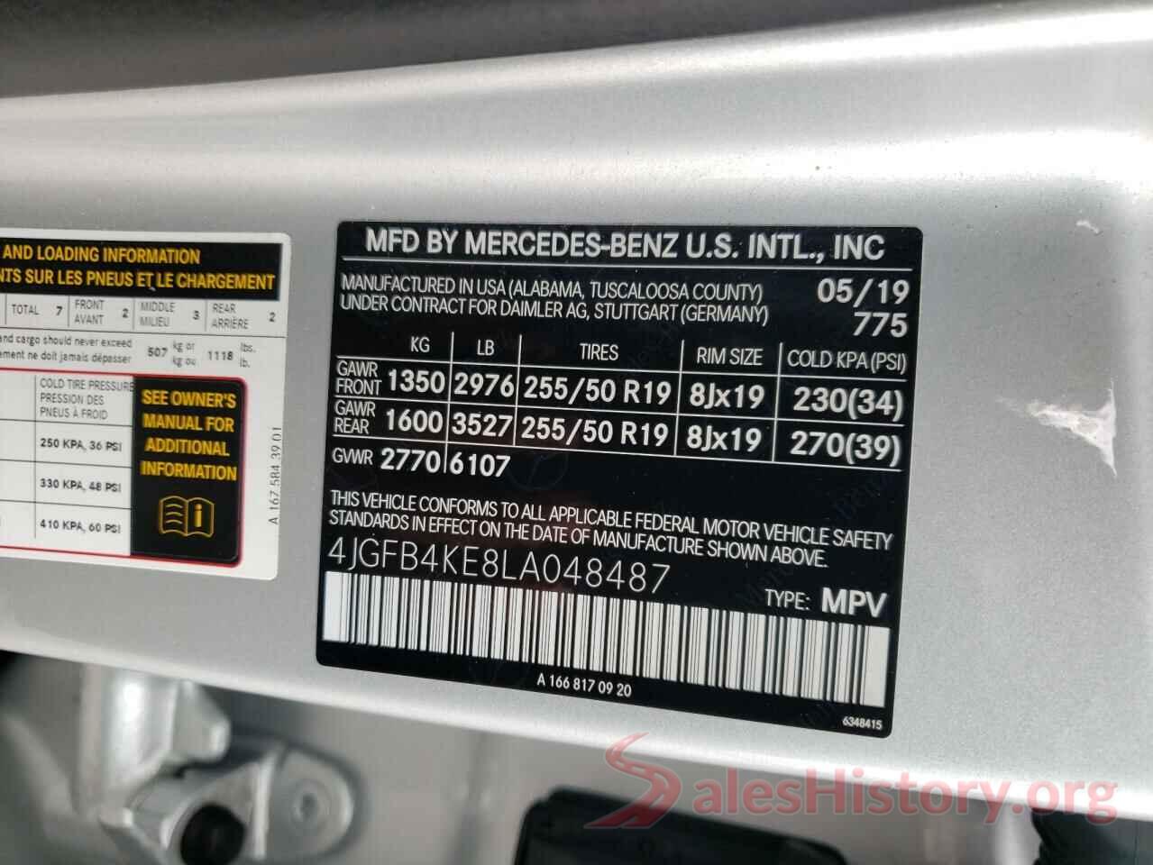 4JGFB4KE8LA048487 2020 MERCEDES-BENZ GLE-CLASS