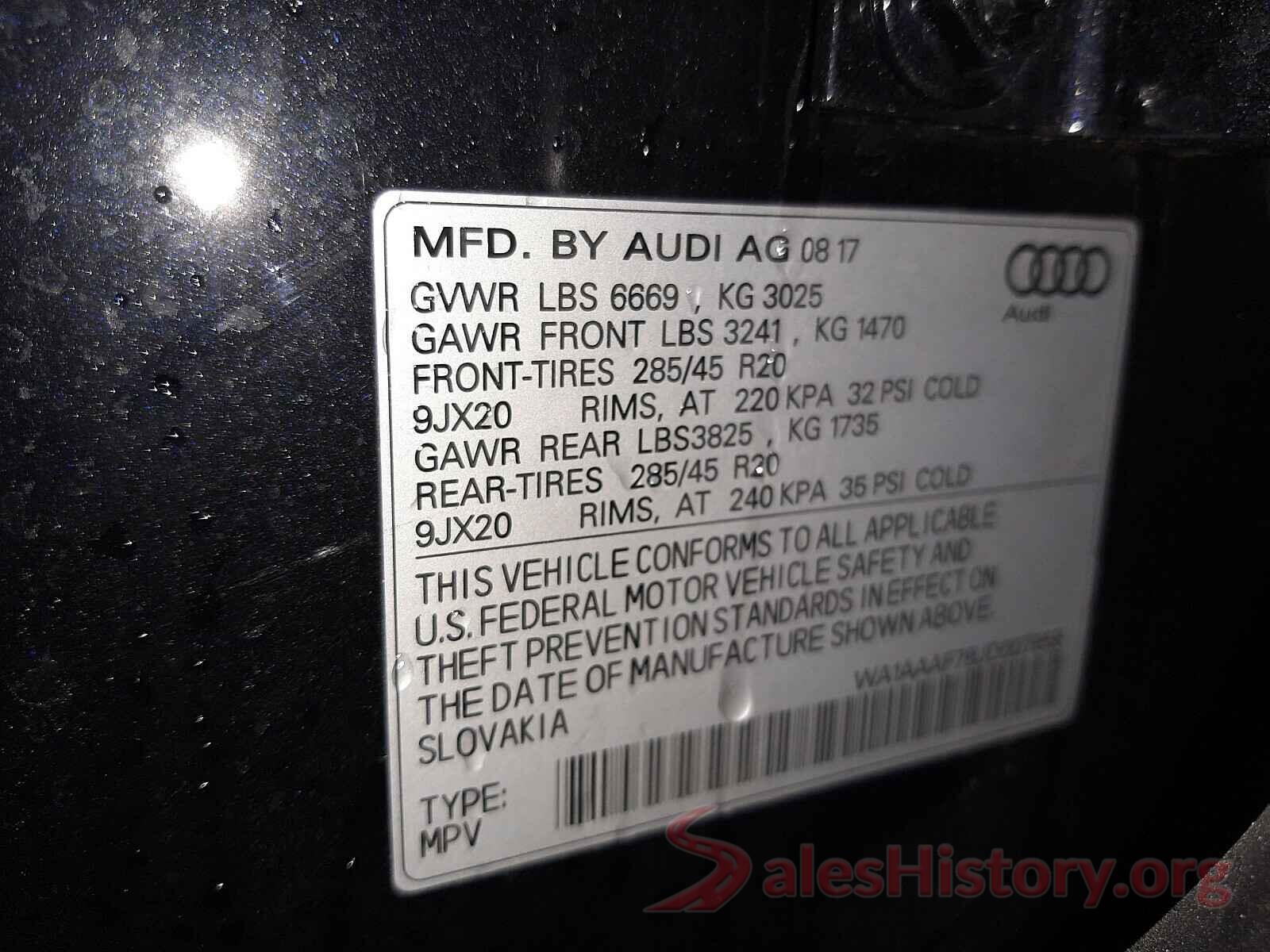 WA1AAAF78JD007858 2018 AUDI Q7