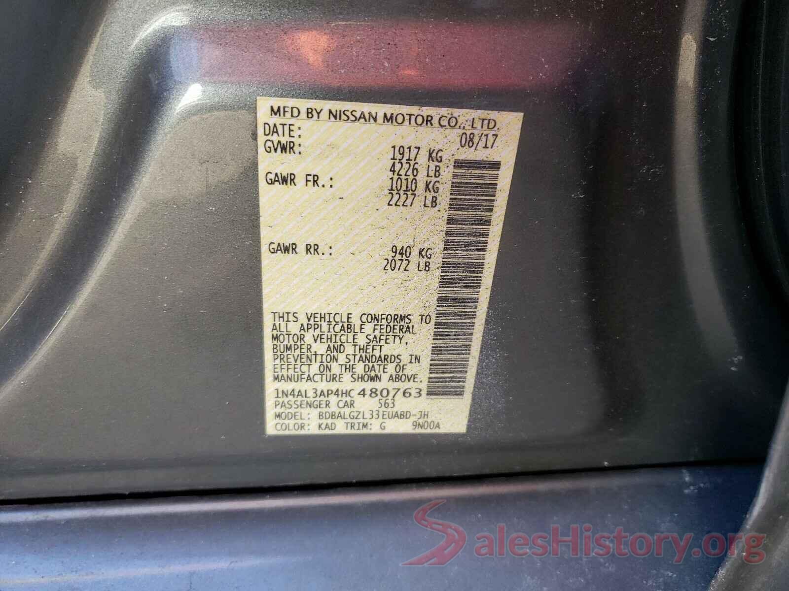 1N4AL3AP4HC480763 2017 NISSAN ALTIMA