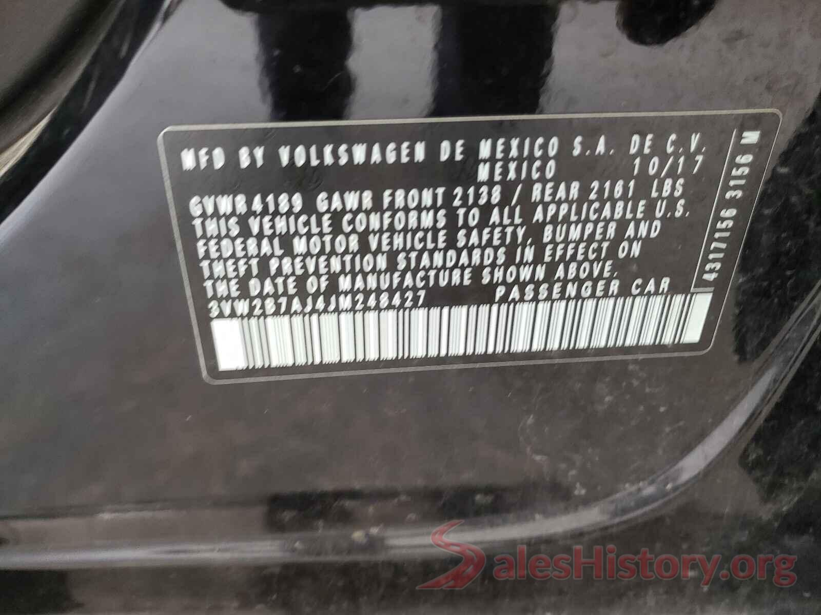 3VW2B7AJ4JM248427 2018 VOLKSWAGEN JETTA