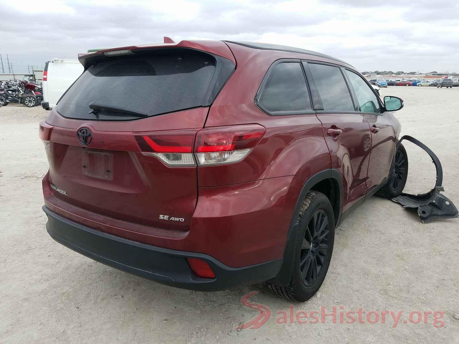 5TDJZRFH0KS624019 2019 TOYOTA HIGHLANDER