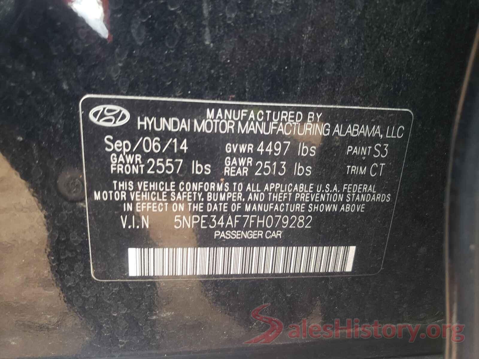 5NPE34AF7FH079282 2015 HYUNDAI SONATA