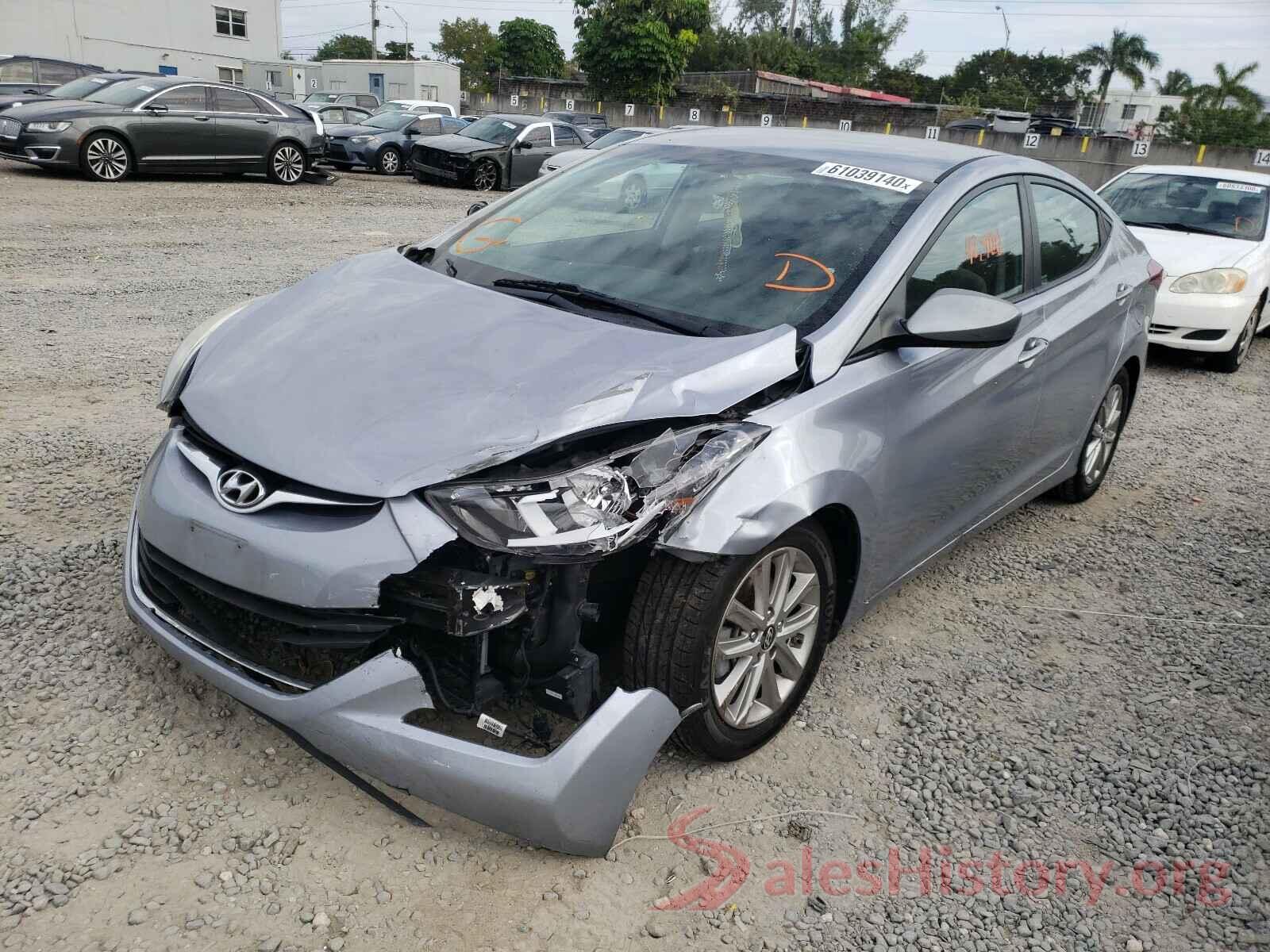 5NPDH4AE6GH722744 2016 HYUNDAI ELANTRA