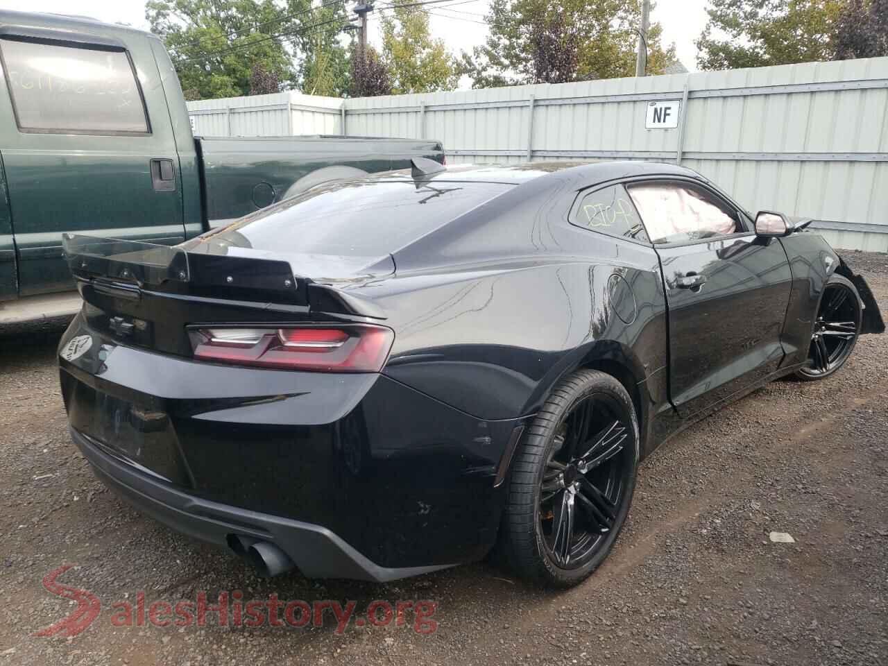 2018 CHEVROLET CAMARO VIN 1G1FB1RS7J0121813, rear 3/4 view