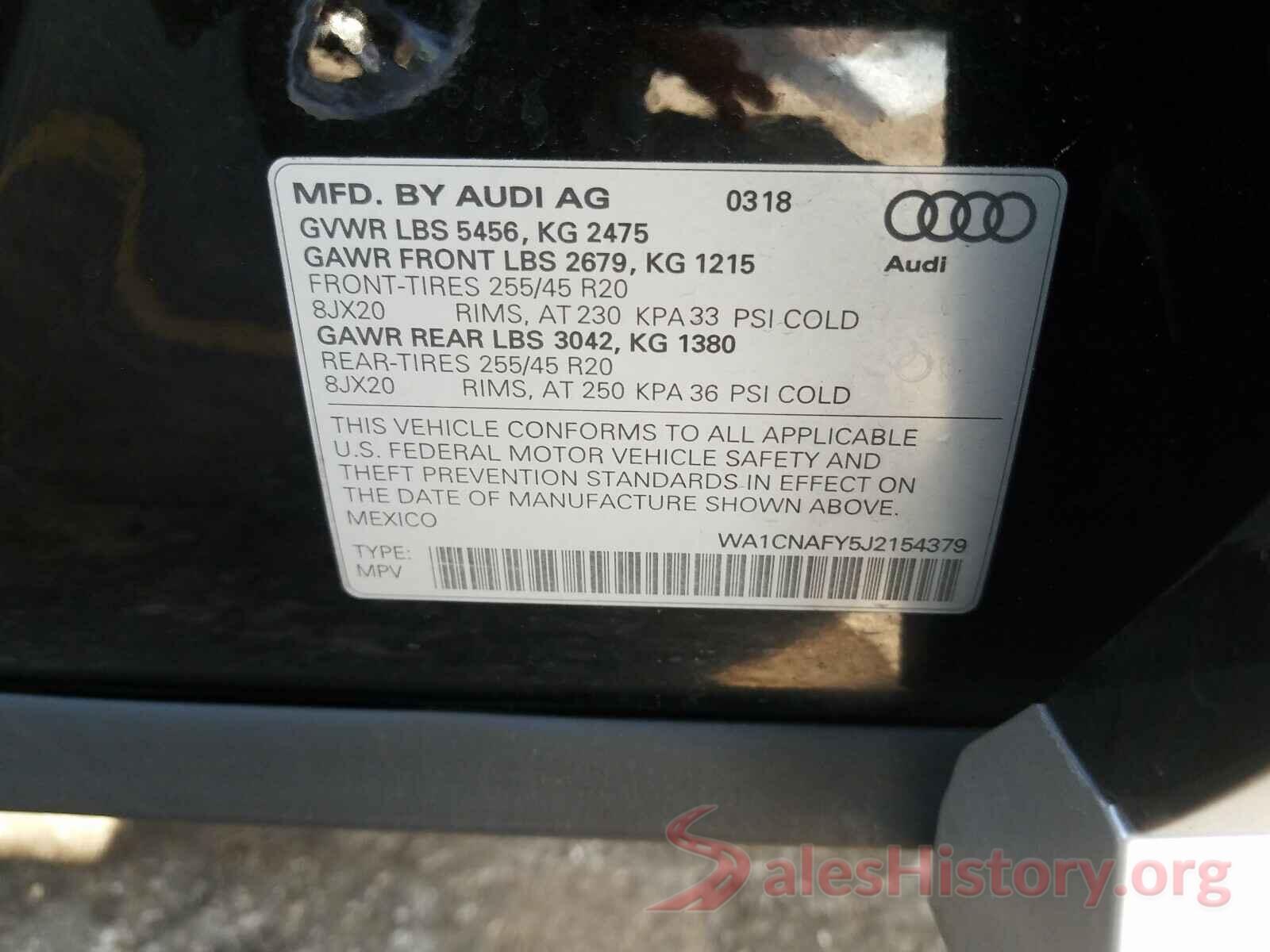 WA1CNAFY5J2154379 2018 AUDI Q5