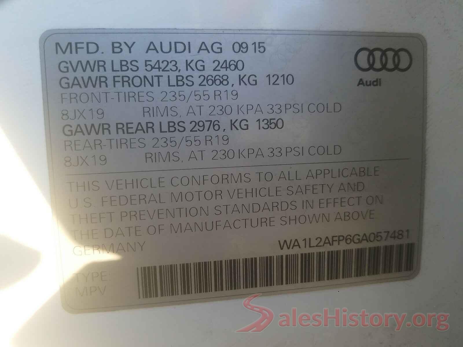 WA1L2AFP6GA057481 2016 AUDI Q5