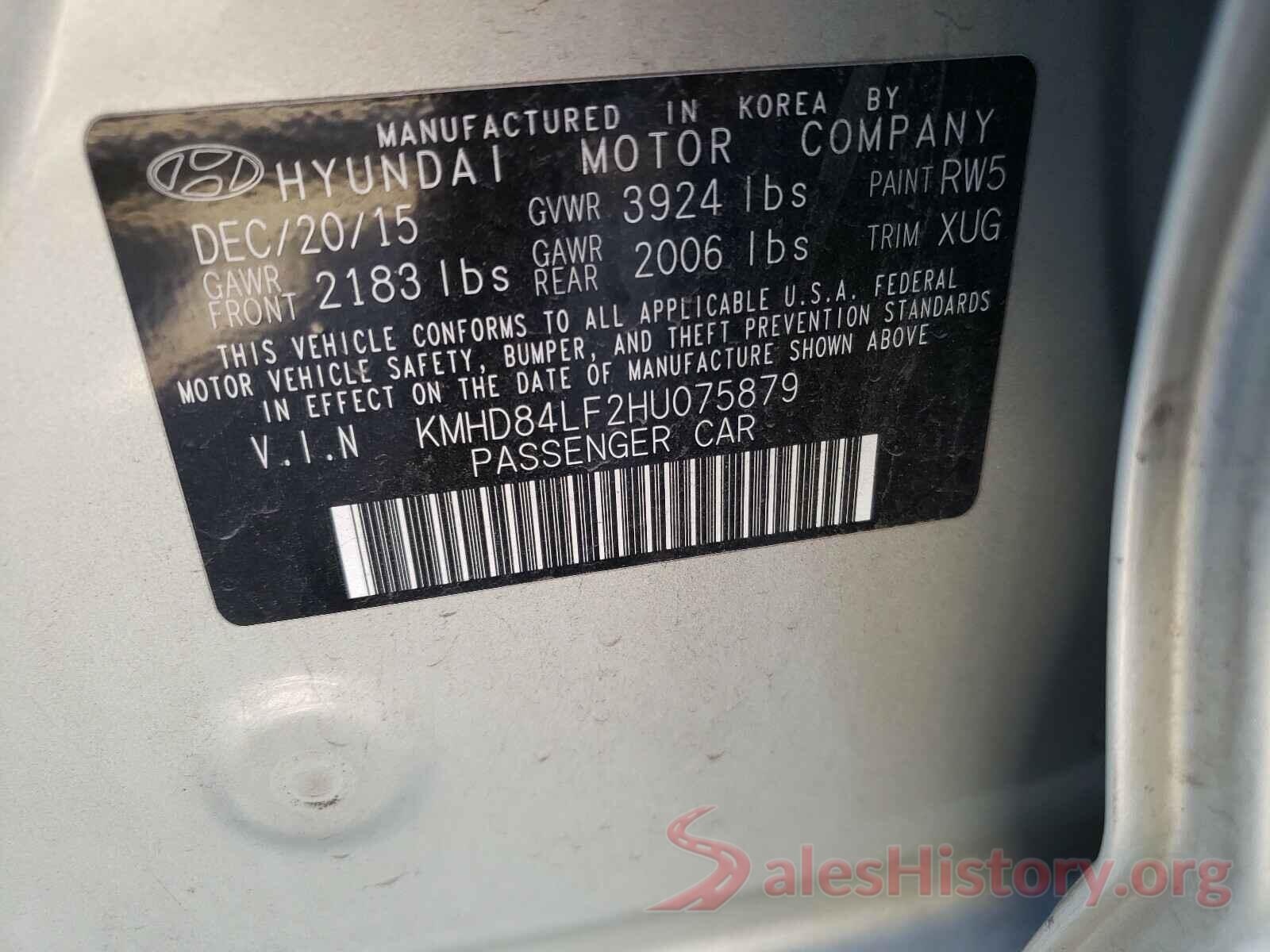 KMHD84LF2HU075879 2017 HYUNDAI ELANTRA