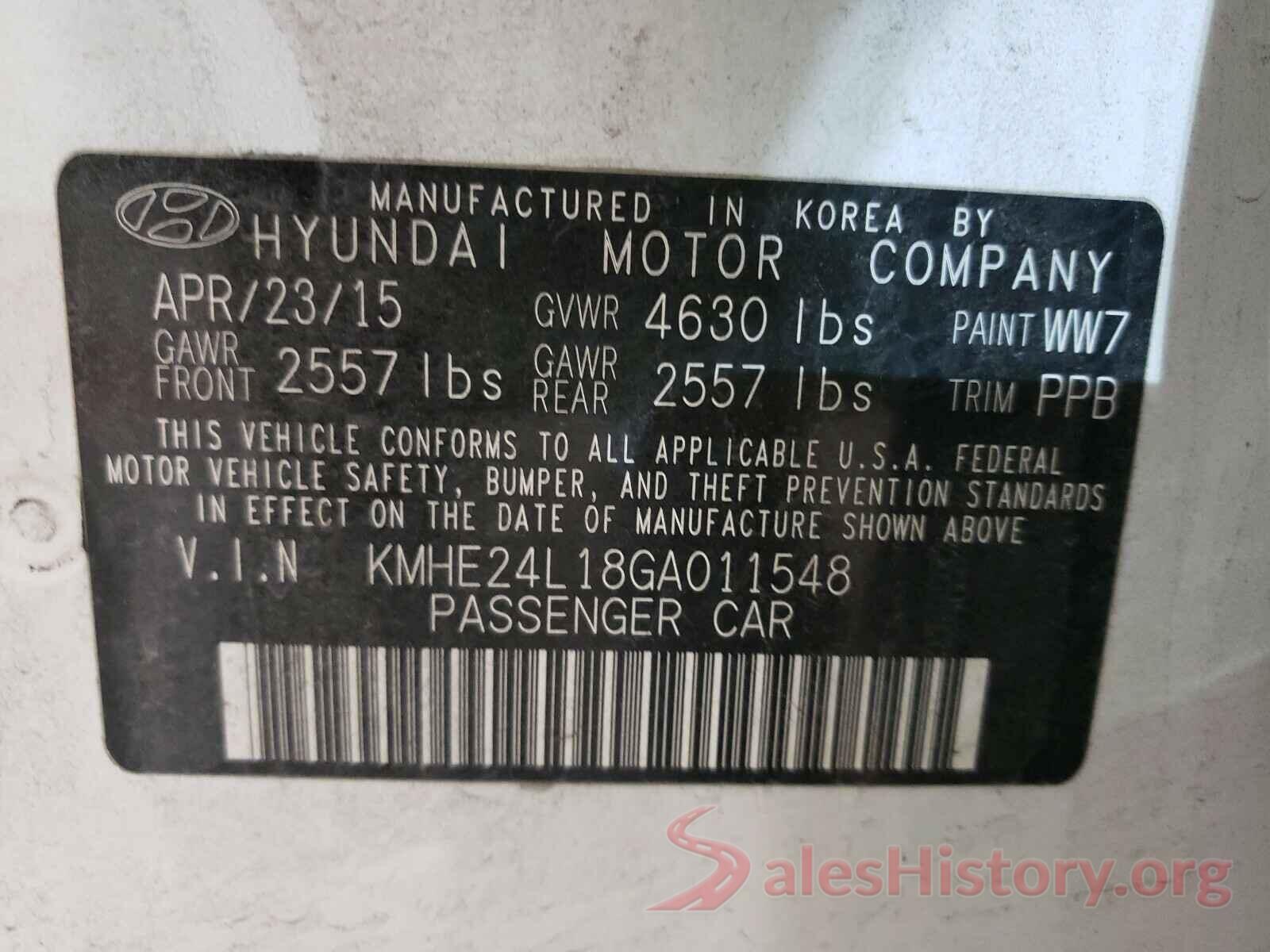 KMHE24L18GA011548 2016 HYUNDAI SONATA