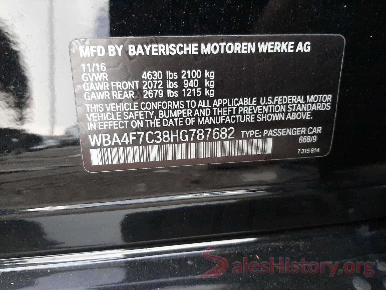 WBA4F7C38HG787682 2017 BMW 4 SERIES