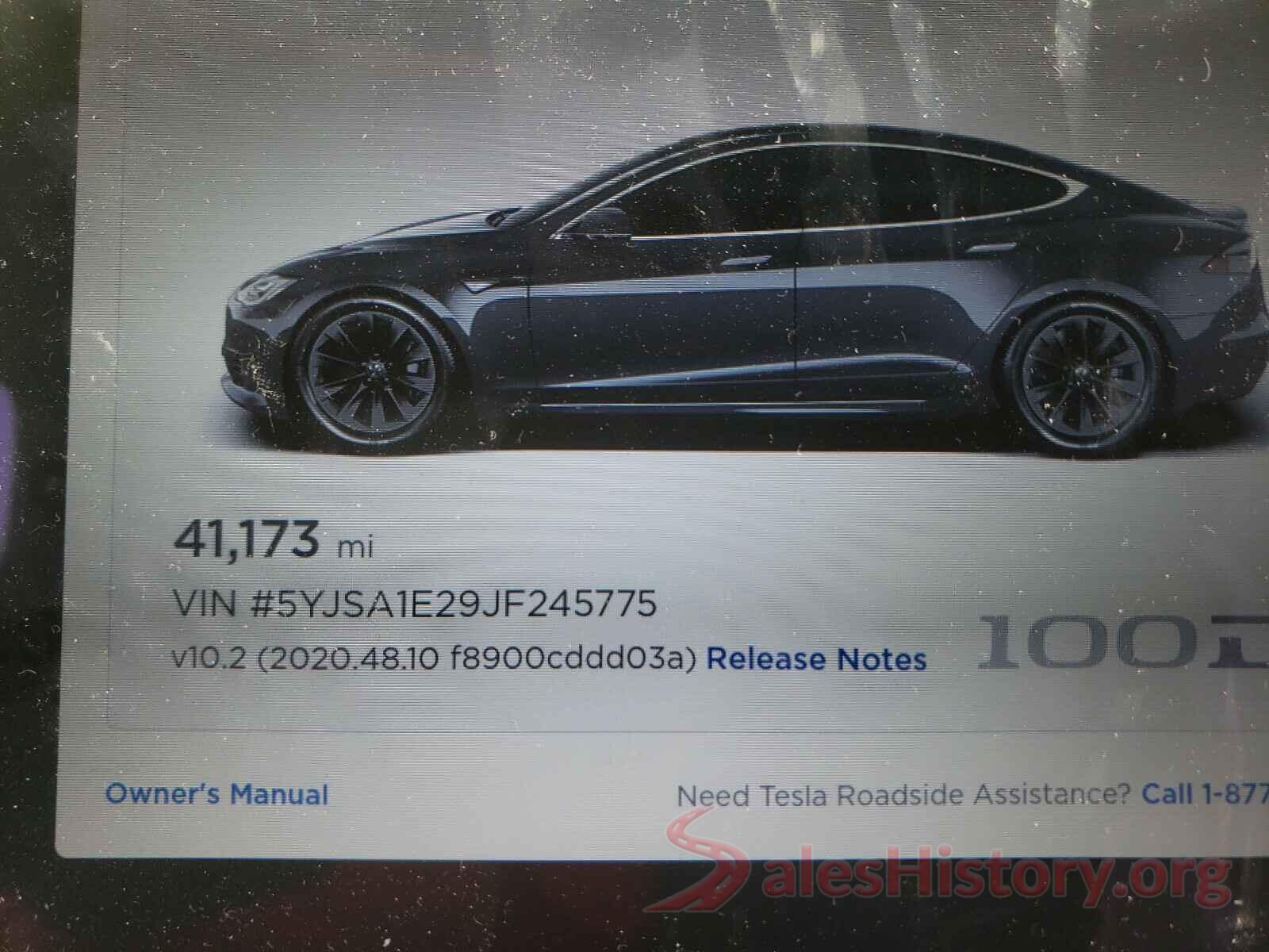 5YJSA1E29JF245775 2018 TESLA MODEL S