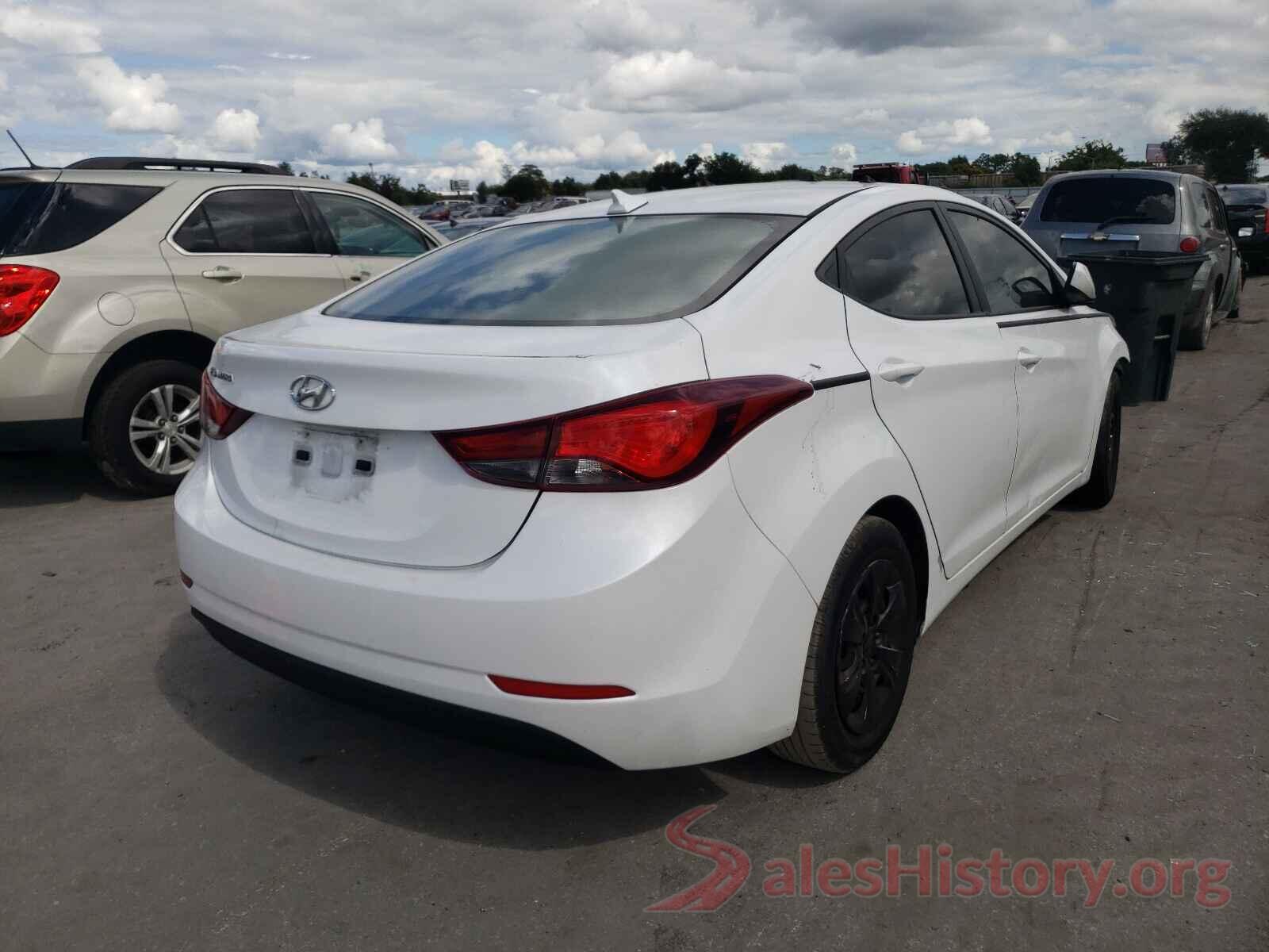 5NPDH4AE4GH767357 2016 HYUNDAI ELANTRA