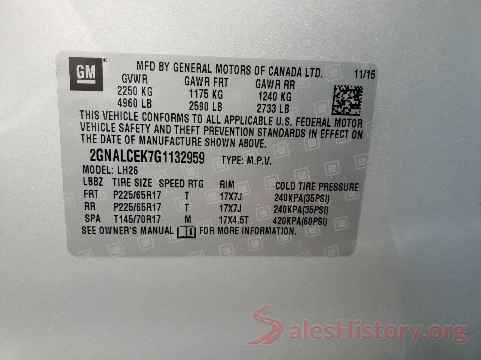 2GNALCEK7G1132959 2016 CHEVROLET EQUINOX