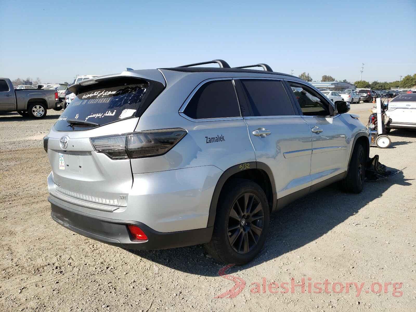 5TDKZRFH0KS337929 2019 TOYOTA HIGHLANDER