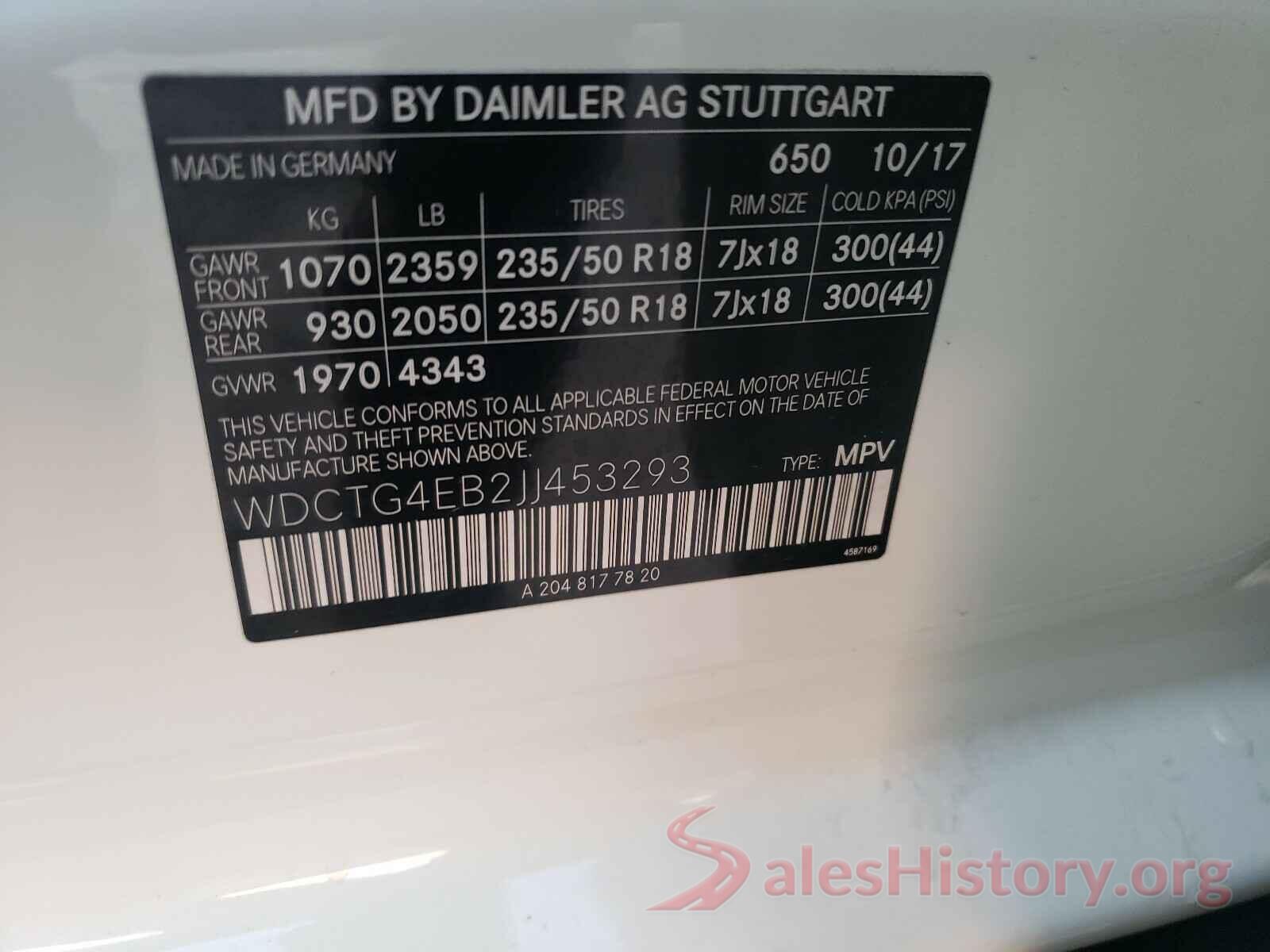 WDCTG4EB2JJ453293 2018 MERCEDES-BENZ G CLASS