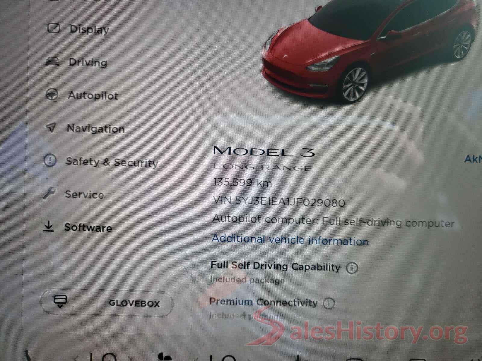 5YJ3E1EA1JF029080 2018 TESLA MODEL 3