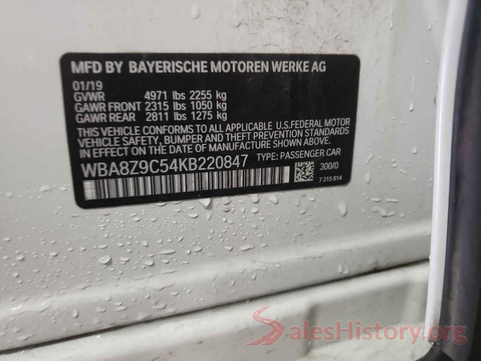 WBA8Z9C54KB220847 2019 BMW 3 SERIES