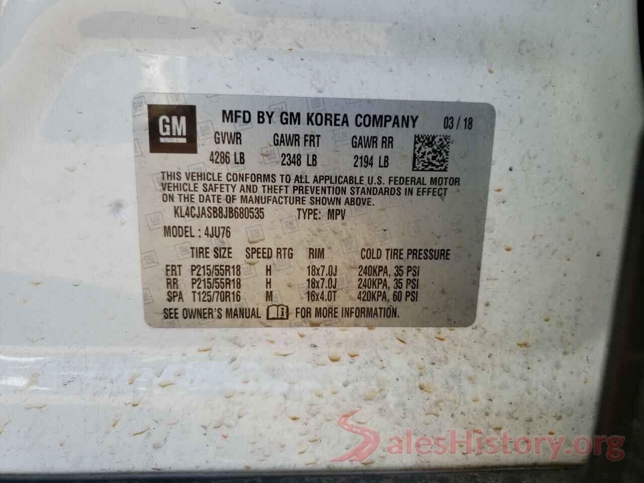 KL4CJASB8JB680535 2018 BUICK ENCORE