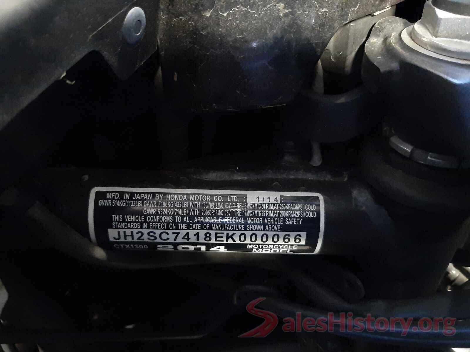 JH2SC7418EK000066 2014 HONDA OTHR CYCLE