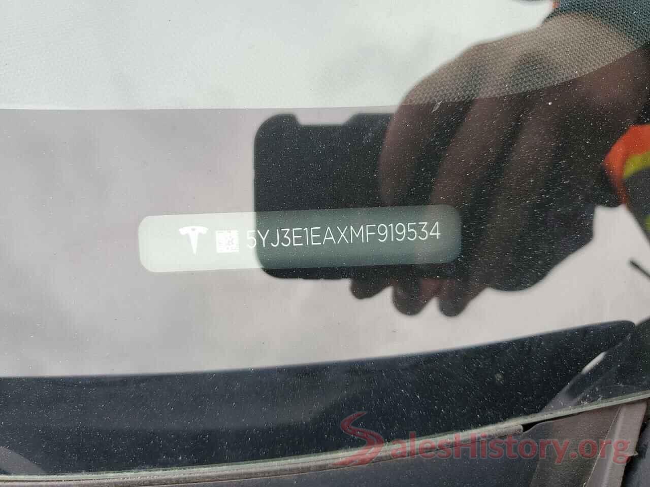 5YJ3E1EAXMF919534 2021 TESLA MODEL 3