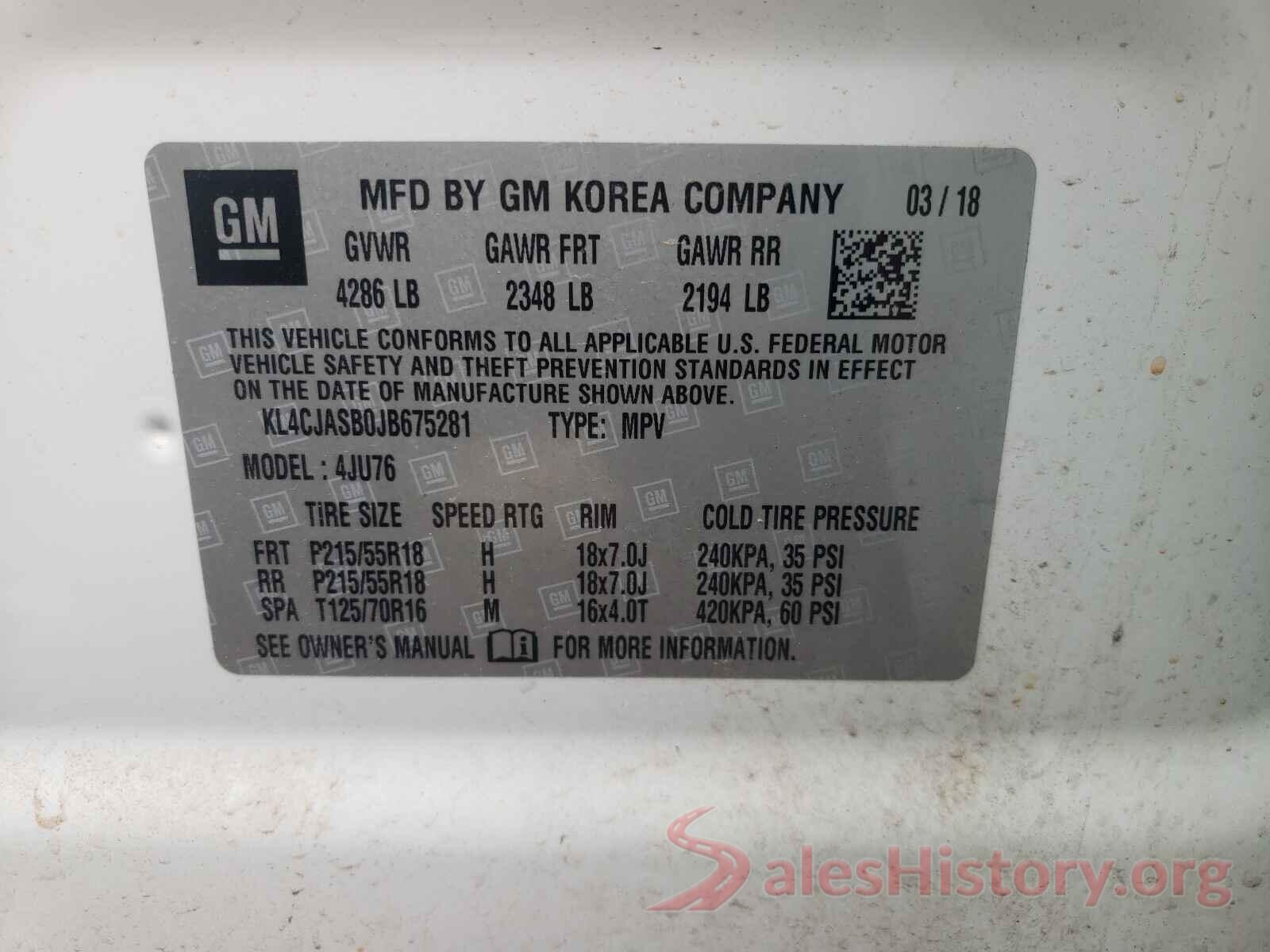 KL4CJASB0JB675281 2018 BUICK ENCORE