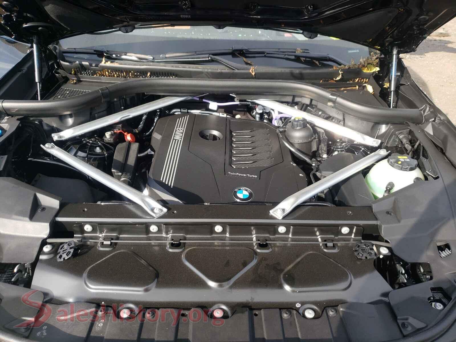 2022 BMW X5 VIN 5UXCR6C06N9J22400, engine bay