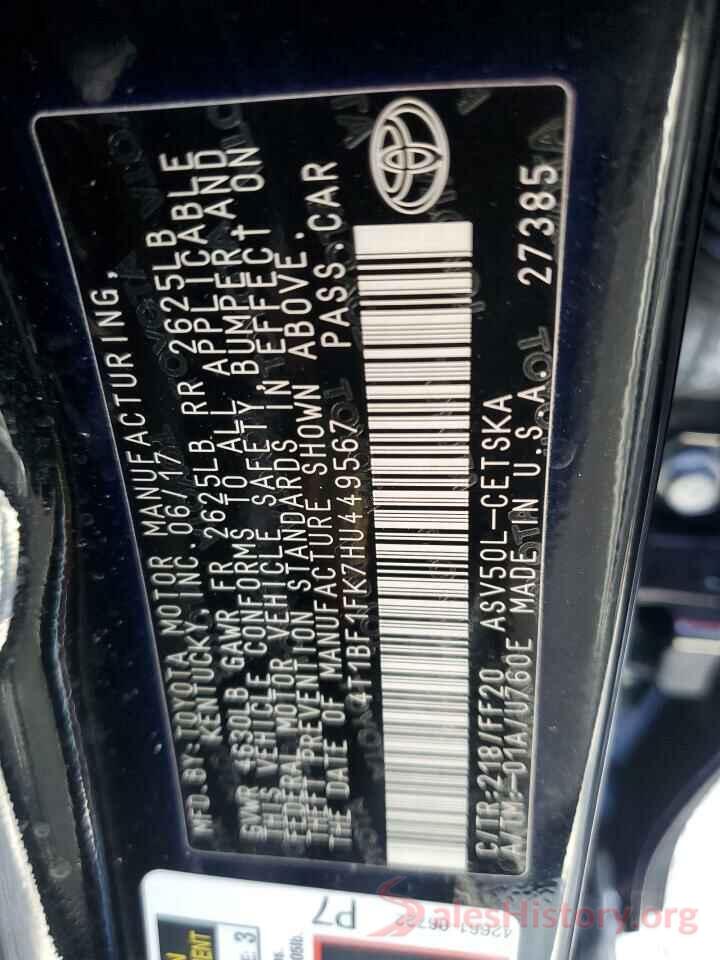 4T1BF1FK7HU449567 2017 TOYOTA CAMRY