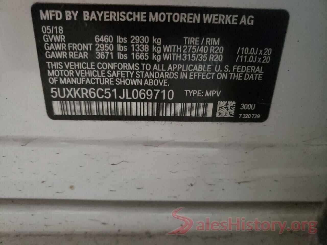 5UXKR6C51JL069710 2018 BMW X5