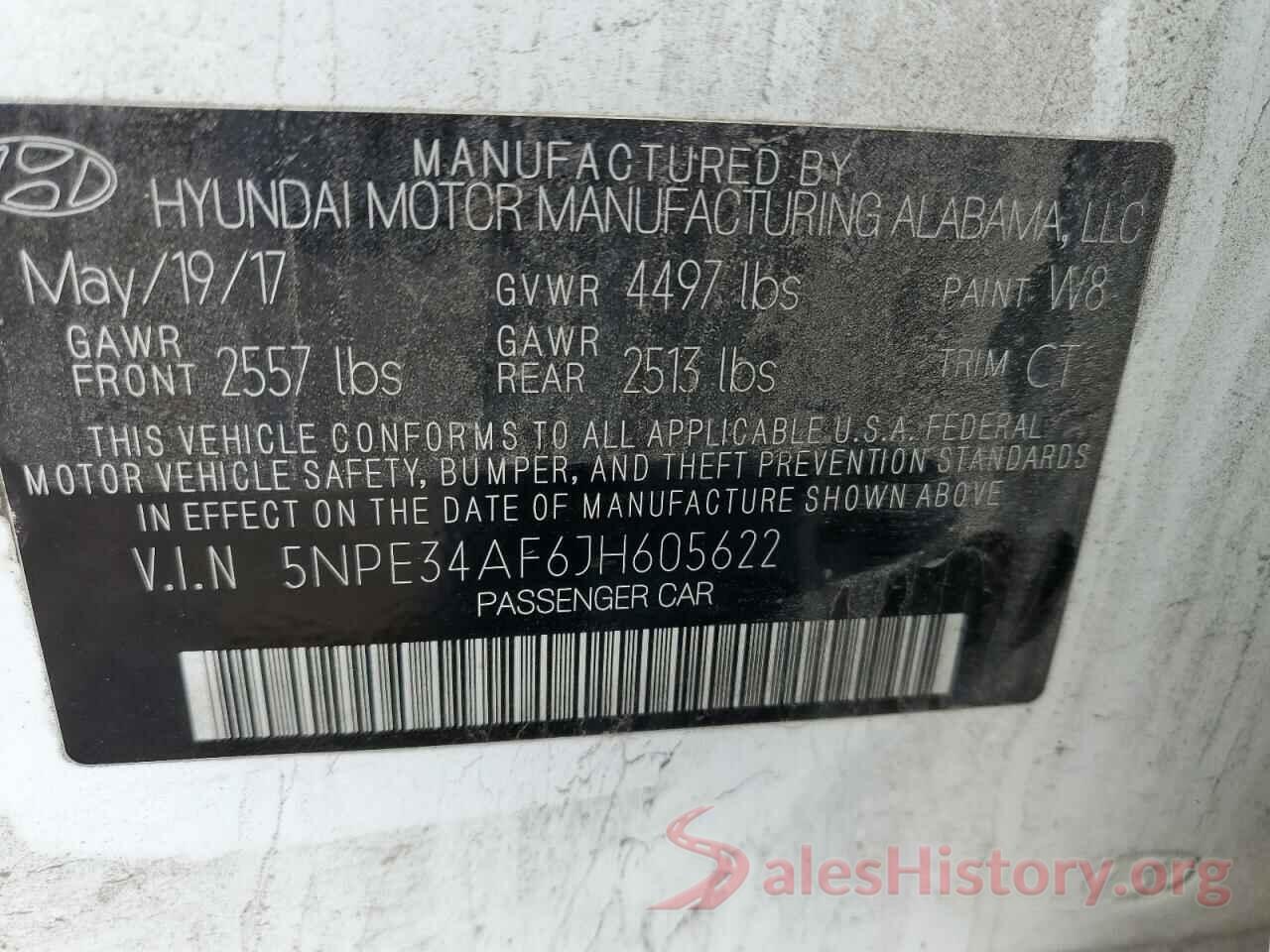 5NPE34AF6JH605622 2018 HYUNDAI SONATA