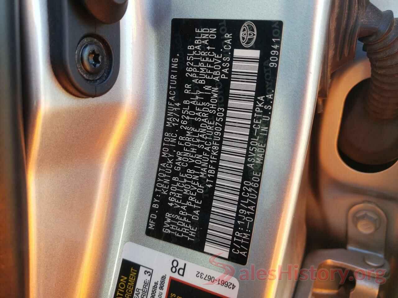 4T1BF1FK8FU907503 2015 TOYOTA CAMRY