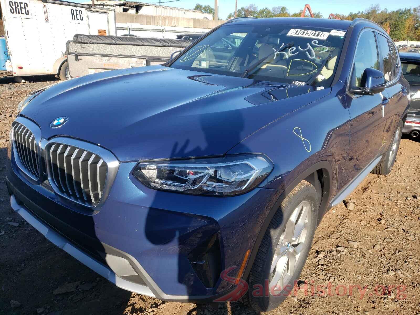 5UX53DP05N9J31386 2022 BMW X3