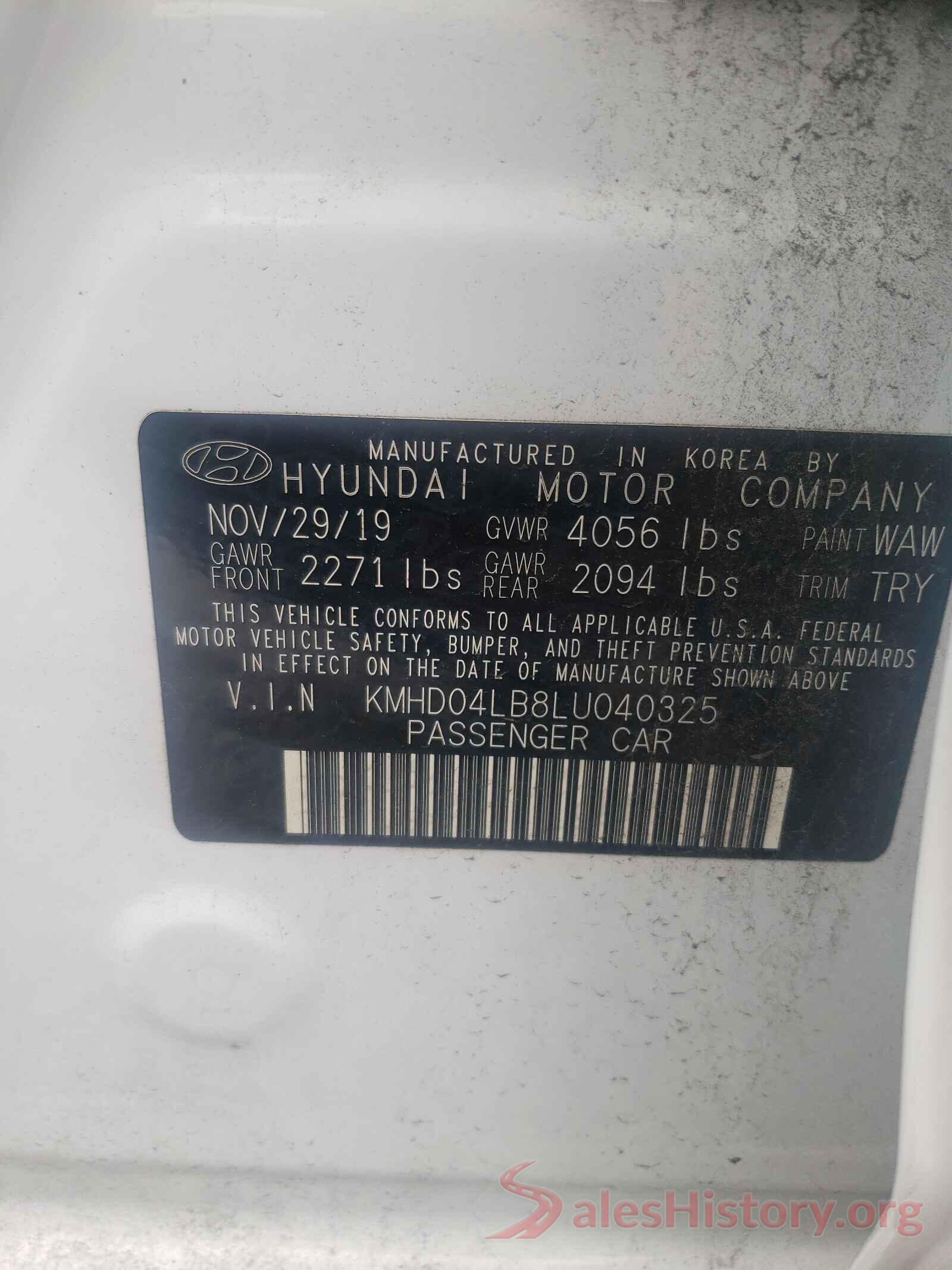 KMHD04LB8LU040325 2020 HYUNDAI ELANTRA