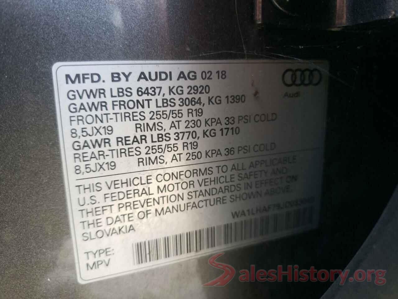 WA1LHAF79JD033048 2018 AUDI Q7